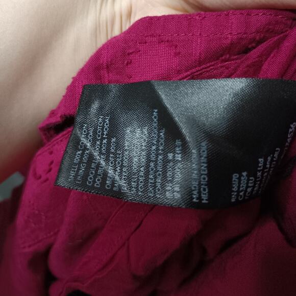 By Anthropologie Viola Maxi Dress Plum Boho Prairie V Neck Cottagecore Tradwife - Picture 7 of 9